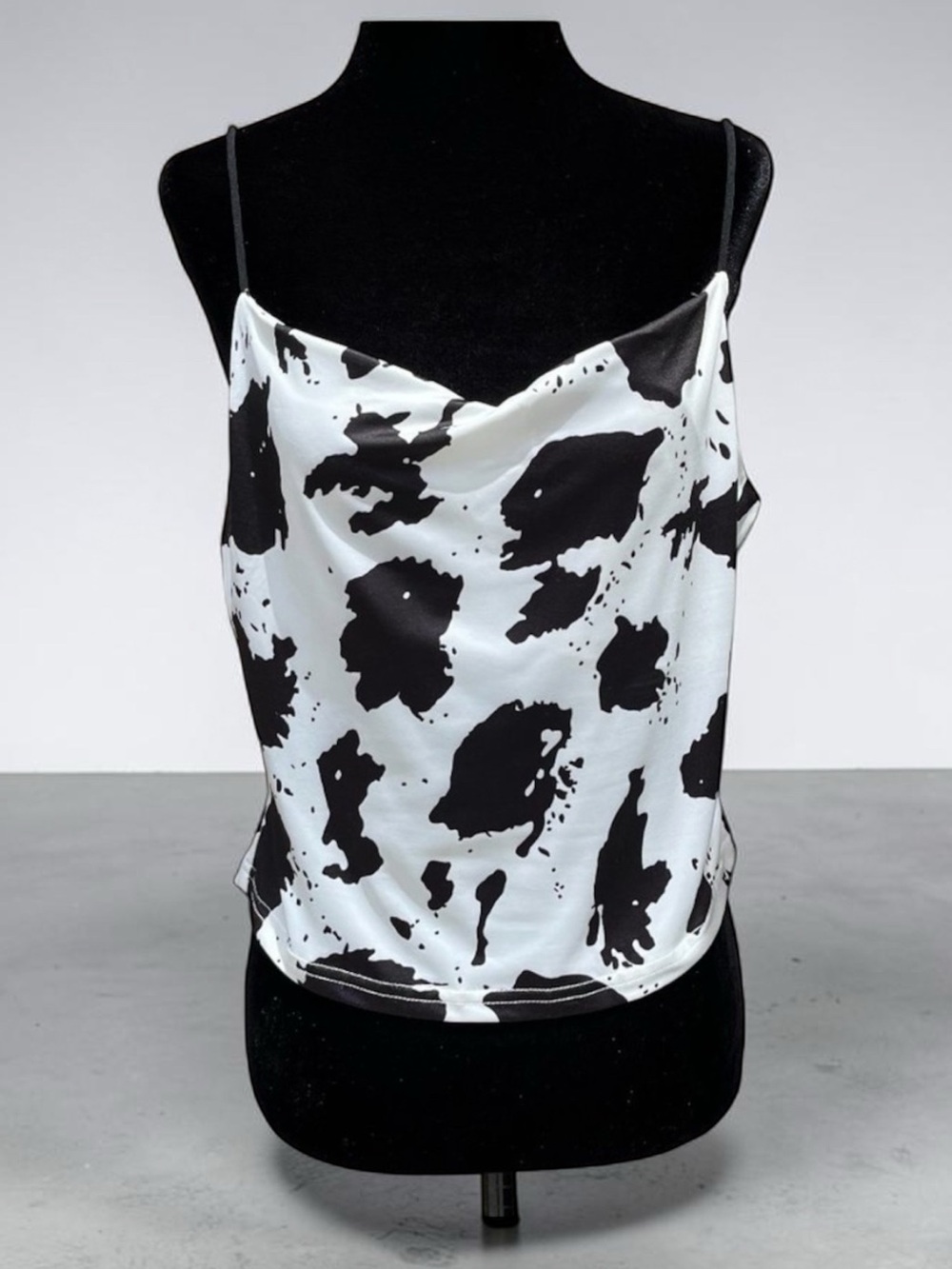 Shein Cow Print Camisole Crop Top Women Size Large